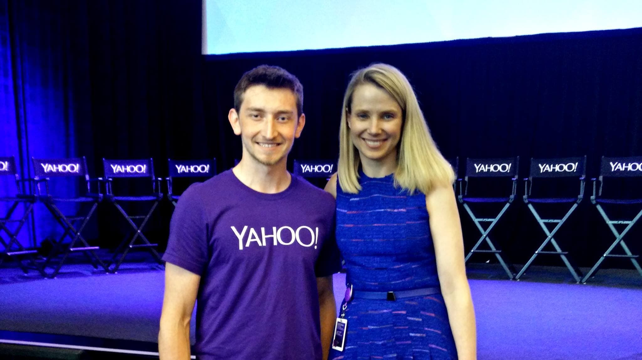 Nikolay at Yahoo with Marissa Mayer